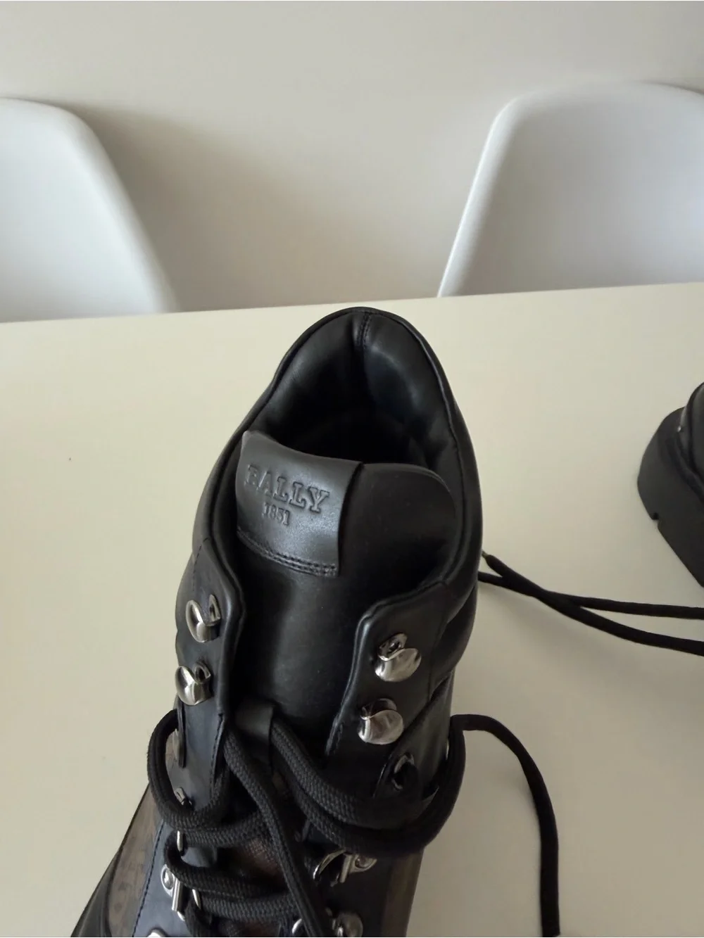 NEW never worn Bally Black Leather Boots